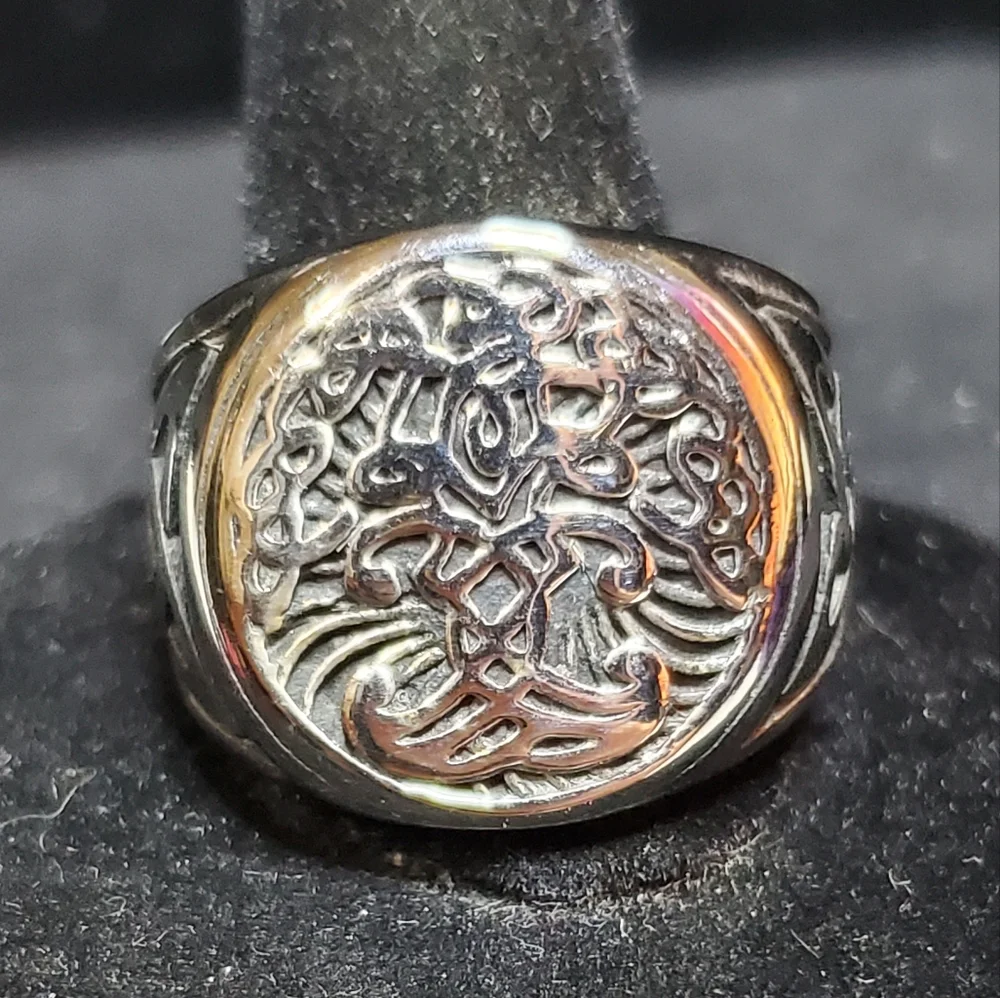New Gorgeous Celtic Knot Tree Of Life Men's Ring